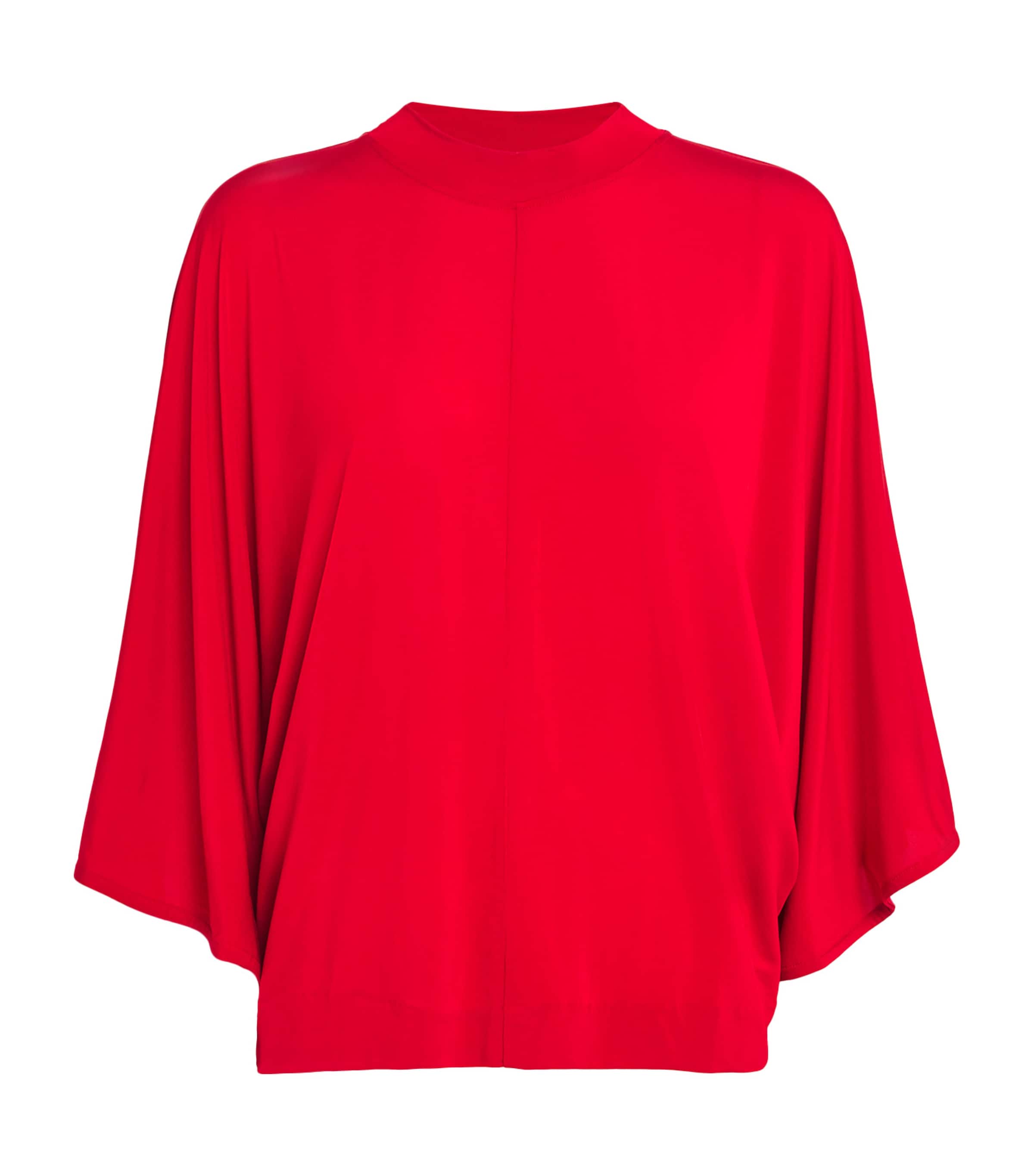 House Of Dagmar Red Cape-Sleeve Blouse