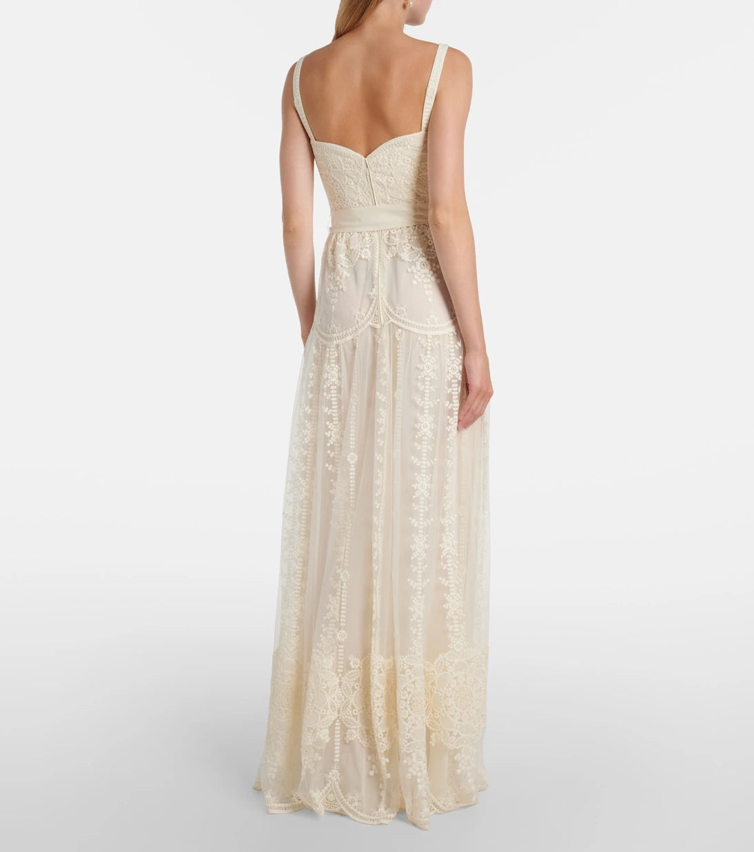 Elie Saab - Embroidered tulle bustier gown