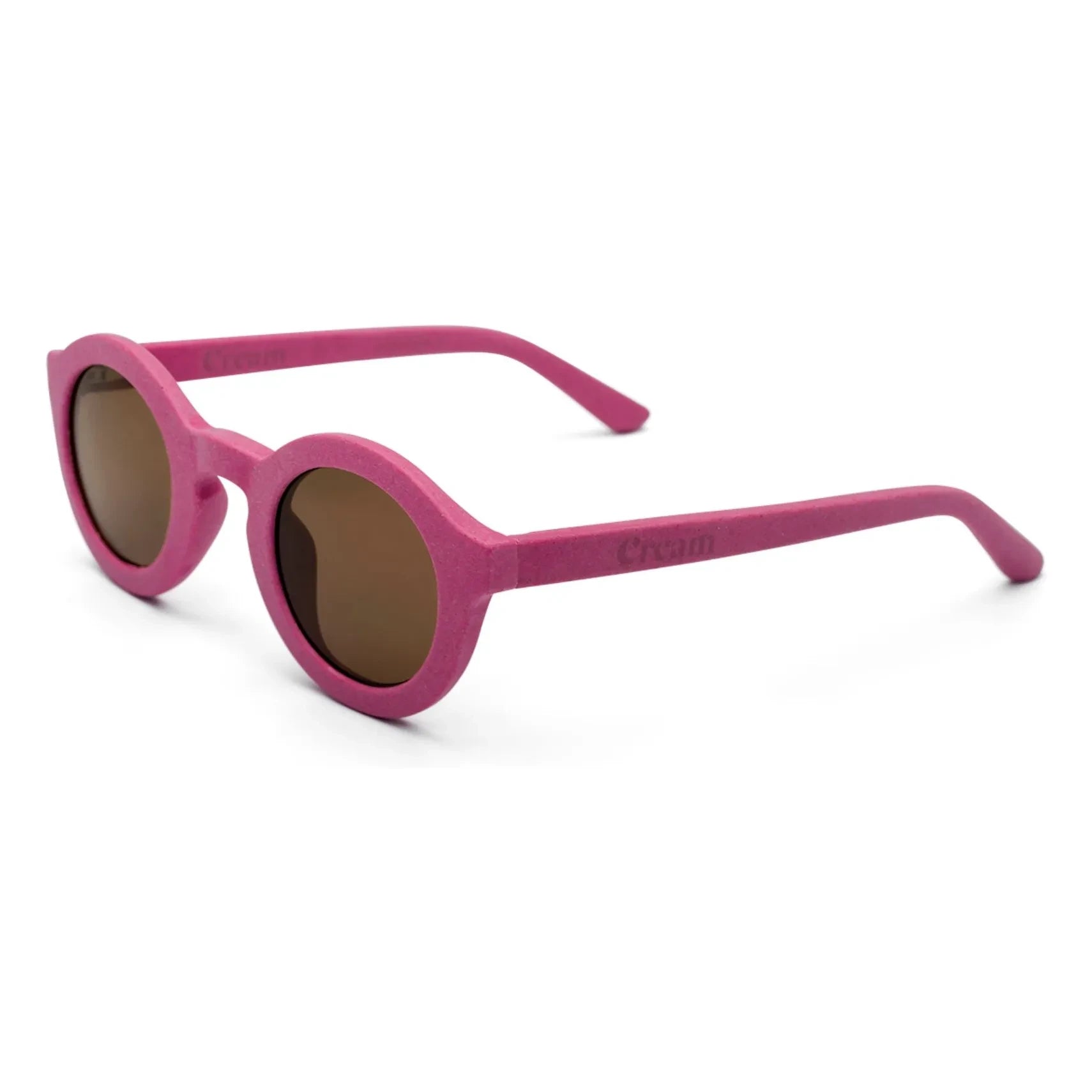 Cream - Round Sunglasses | Raspberry Red