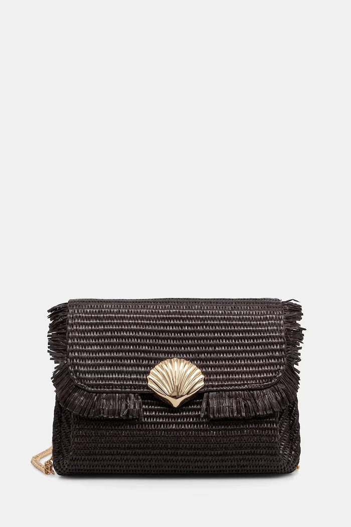Morgan örgü kumaştan kadın crossbody çanta