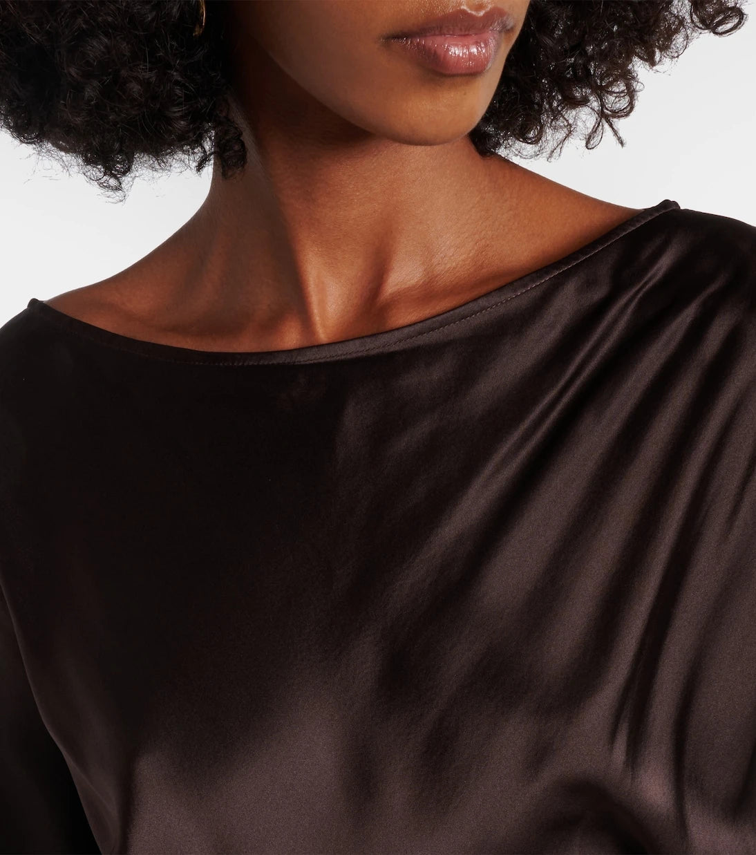 Staud - Freda ruched silk-blend gown