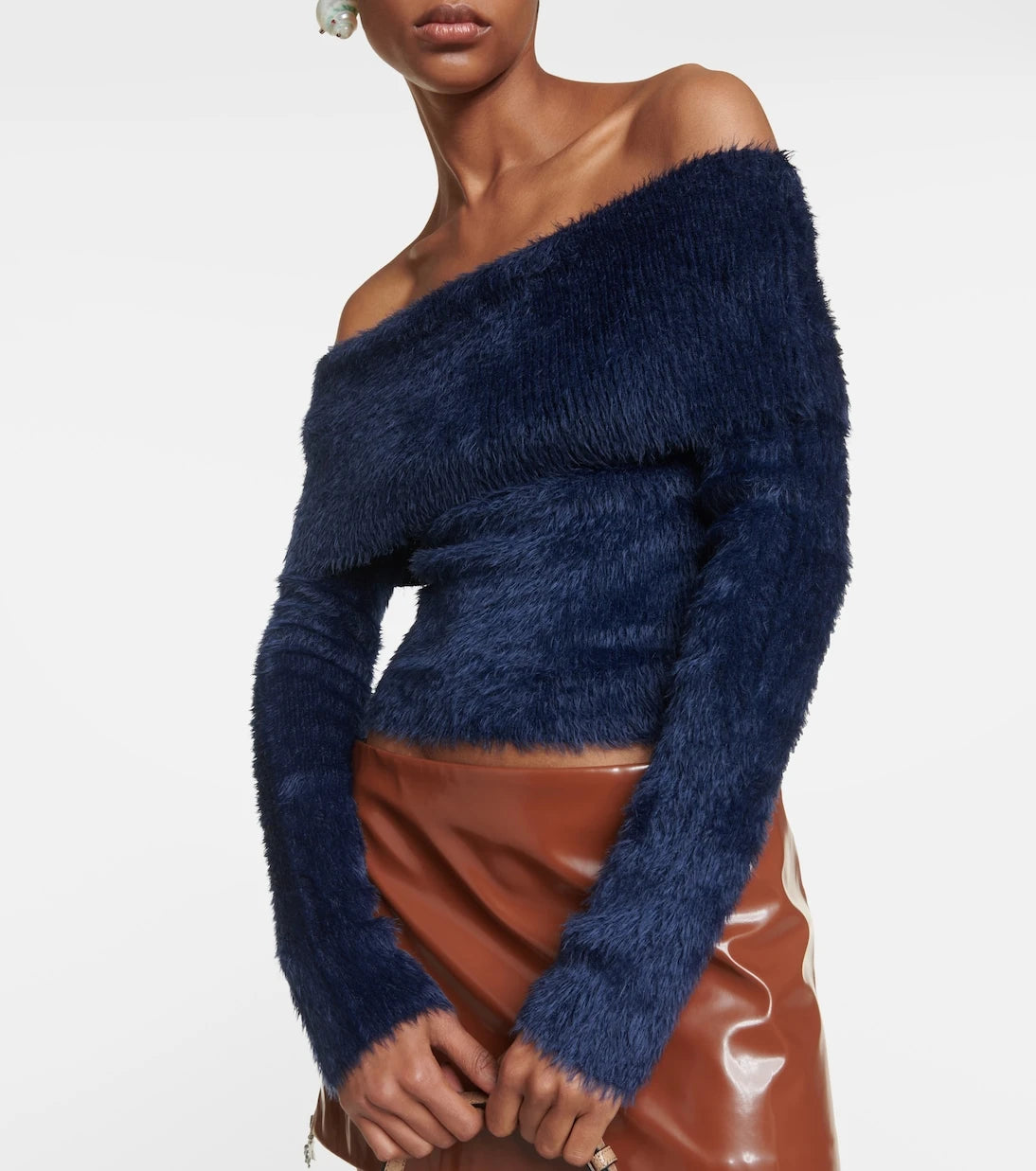 Acne Studios - Off-shoulder cropped sweater