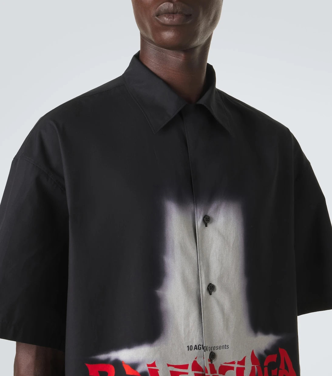 Balenciaga - Printed cotton bowling shirt