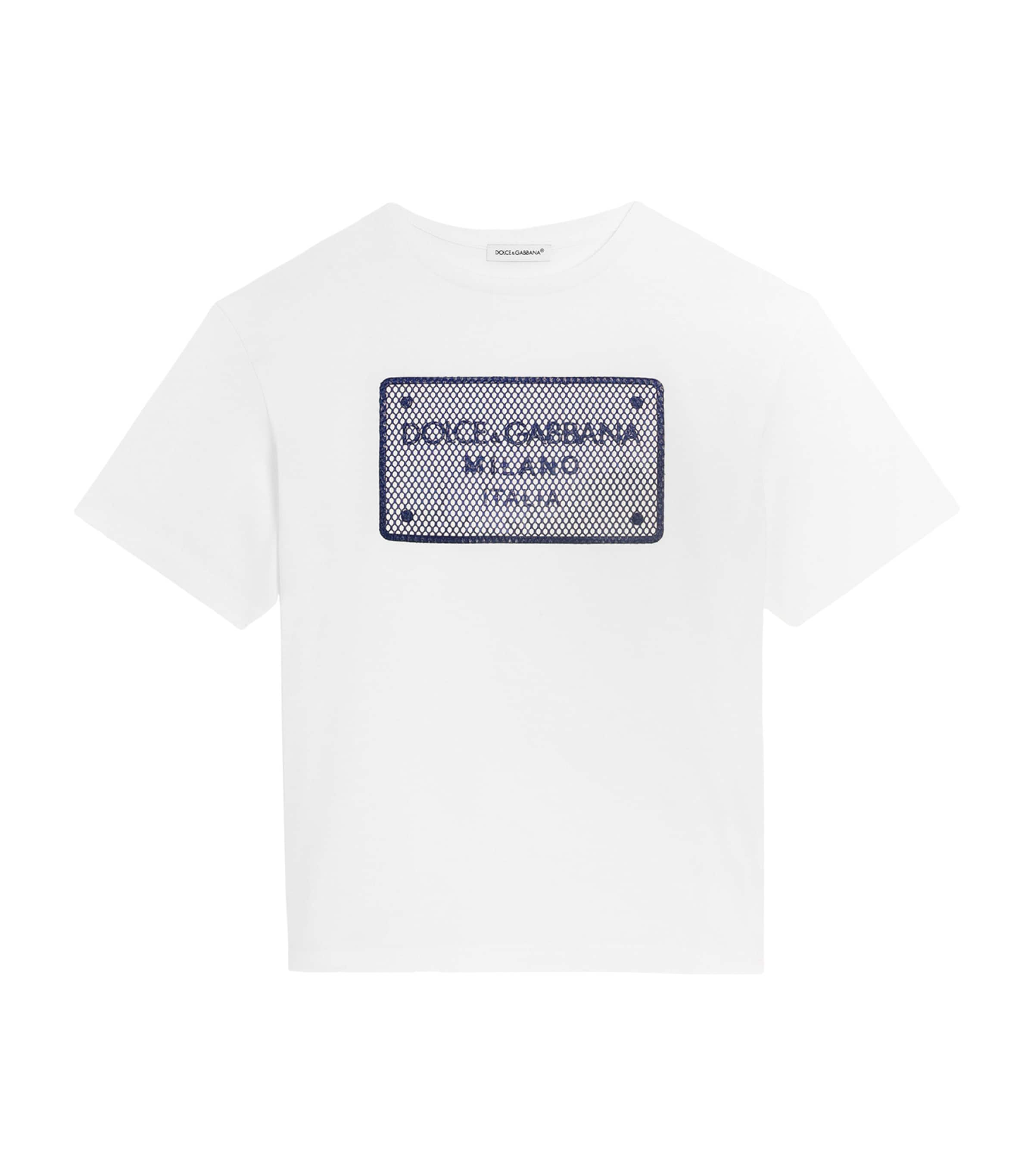 Dolce & Gabbana Kids Cotton Logo Tag T-Shirt (8-12+ Years)