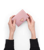 Pink Small Saffiano Leather Wallet