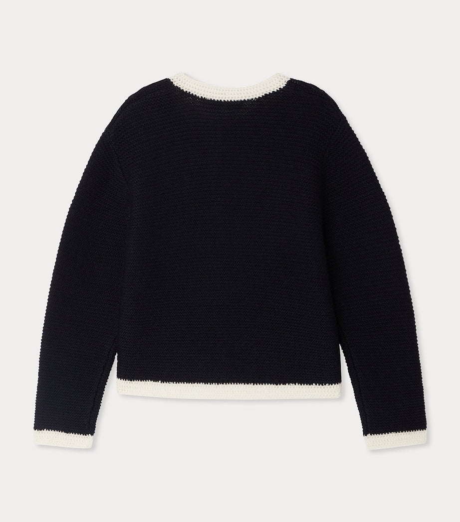 Wool Cherry-Crochet Elaia Cardigan (4-8 Years)