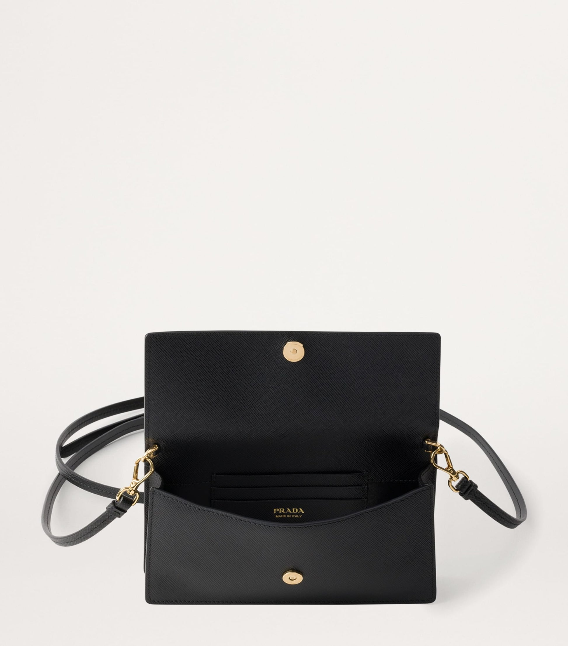 Prada Black Mini Saffiano Leather Cross-Body Bag