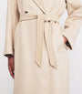 Weekend Max Mara White Virgin Wool Belted Coat
