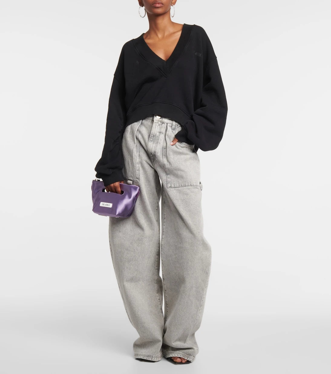 The Attico - Effie mid-rise barrel-leg jeans