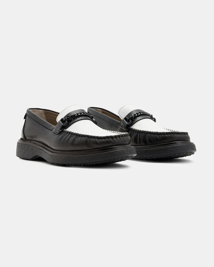 Кожени мокасини AllSaints Gibbs Chain Loafer