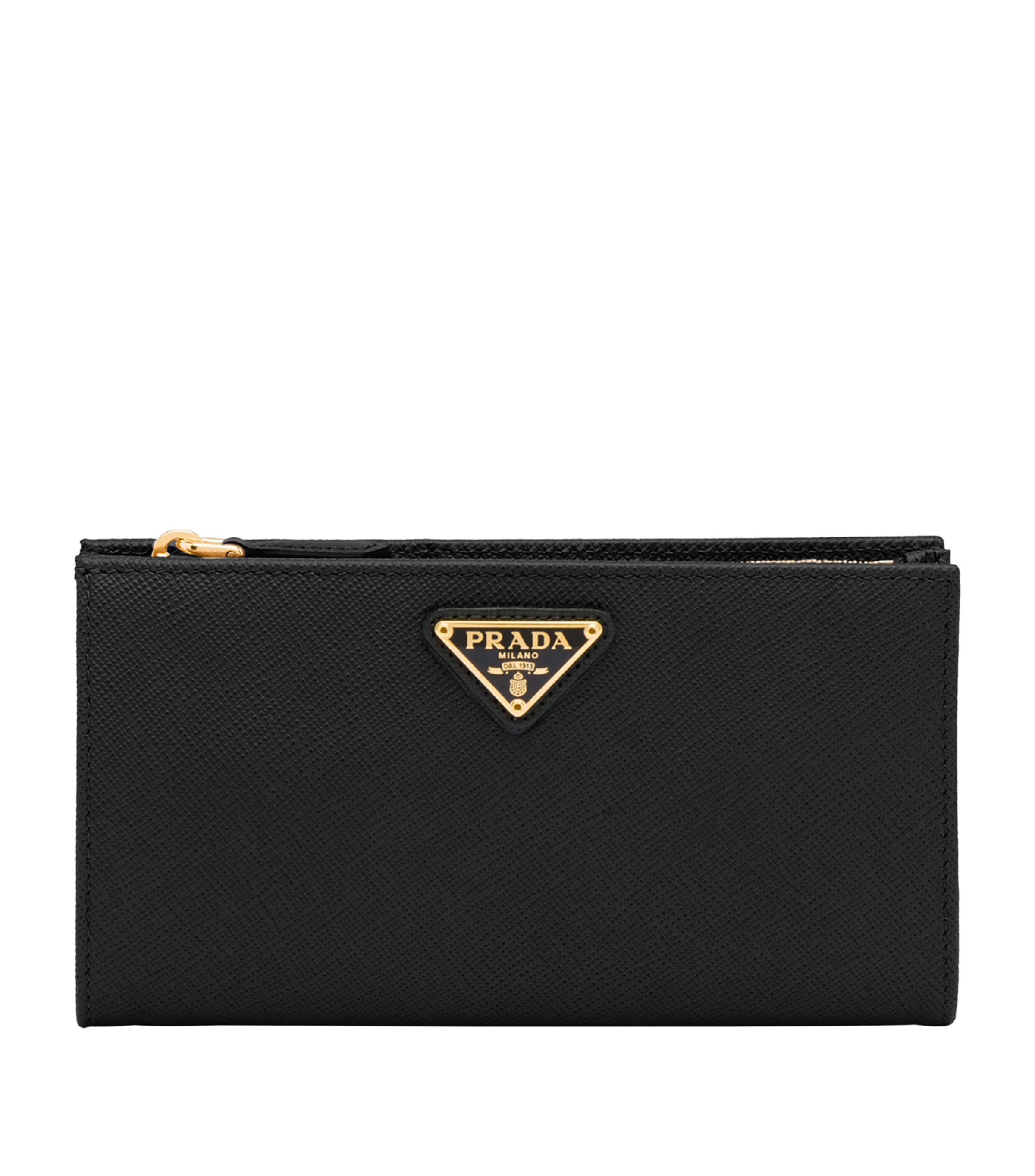Prada Black Large Saffiano Leather Bifold Wallet