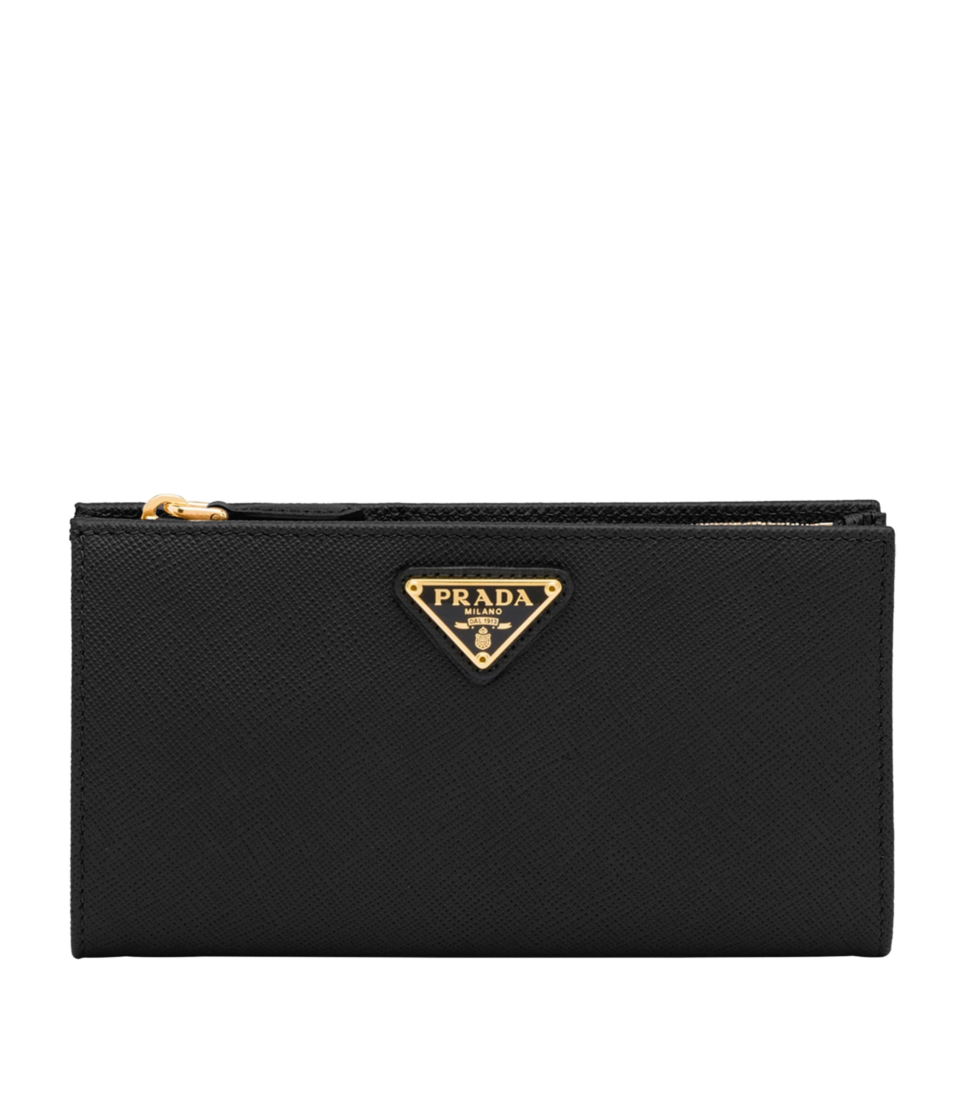 Prada Black Large Saffiano Leather Bifold Wallet