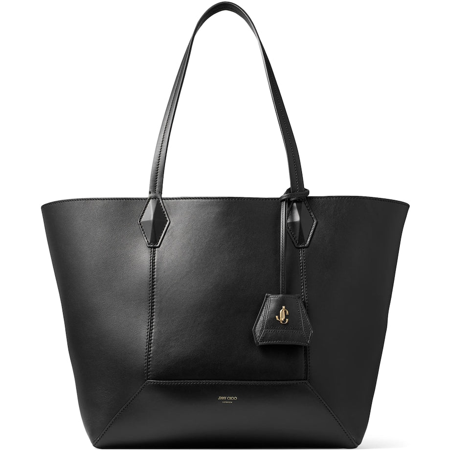 Jimmy Choo Black Diamond Medium Leather Tote Bag
