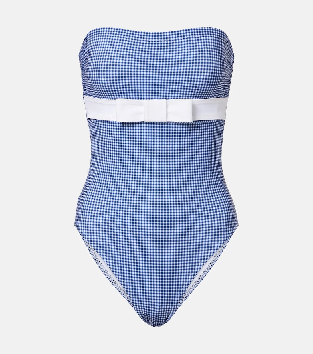 Karla Colletto - Bow-detail gingham swimsuit