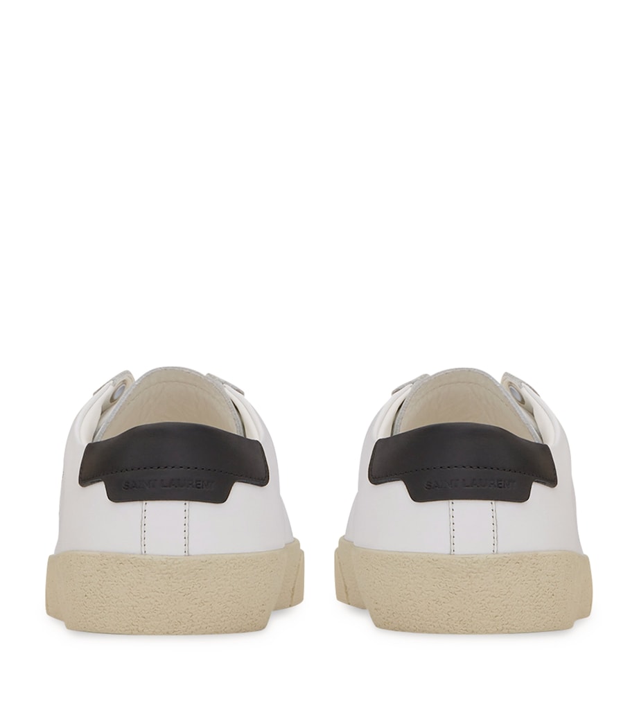 White Leather Court Classic Low-Top Sneakers