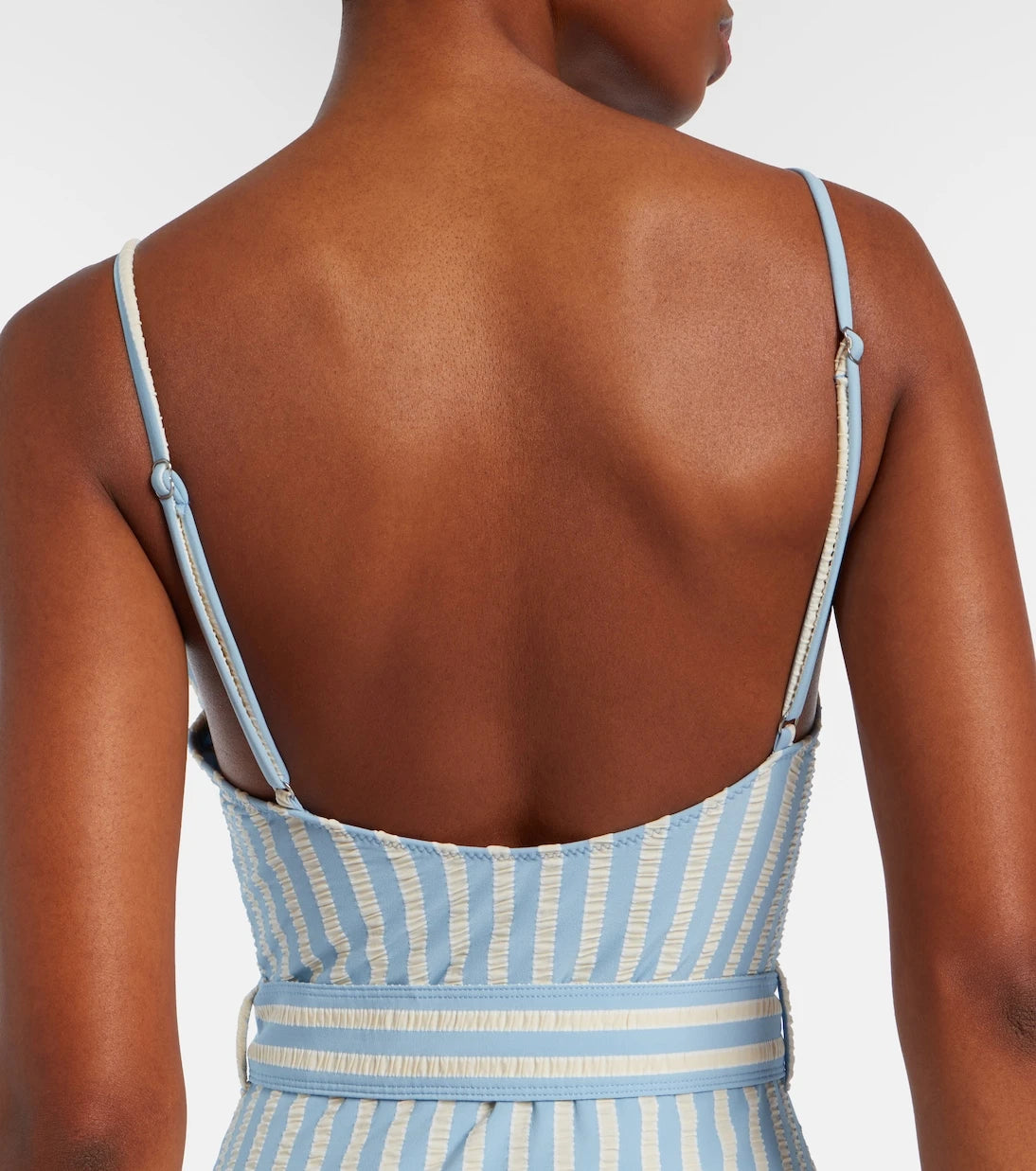 Simkhai - Noa belted striped swimsuit