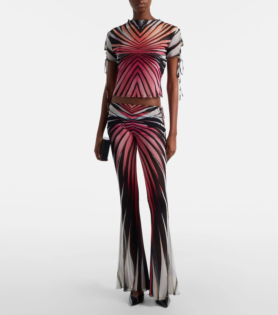 Roberto Cavalli - Printed mesh top