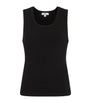 AGOLDE Black Ribbed Poppy Tank Top