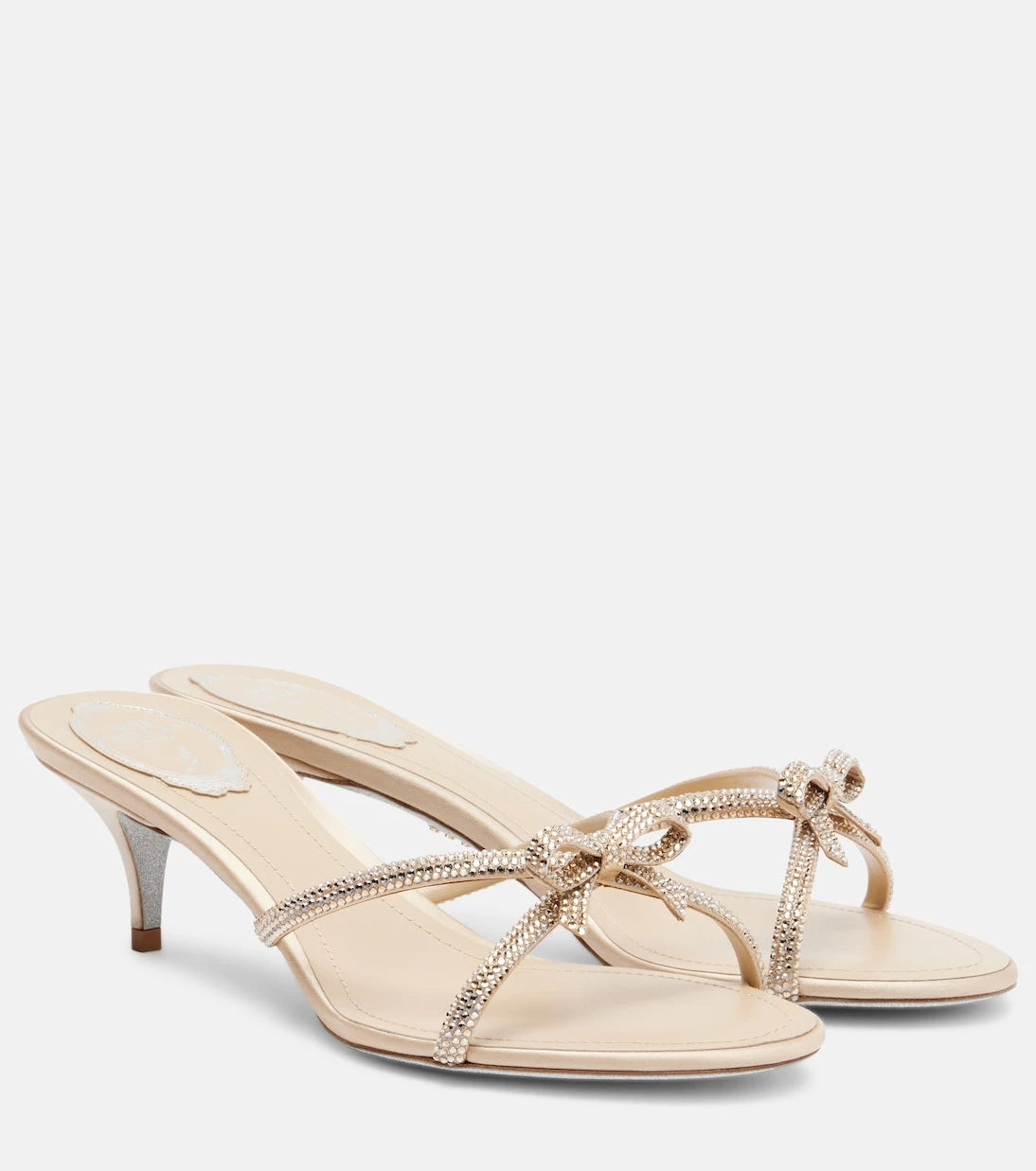 Rene Caovilla - Bow-detail crystal-embellished sandals