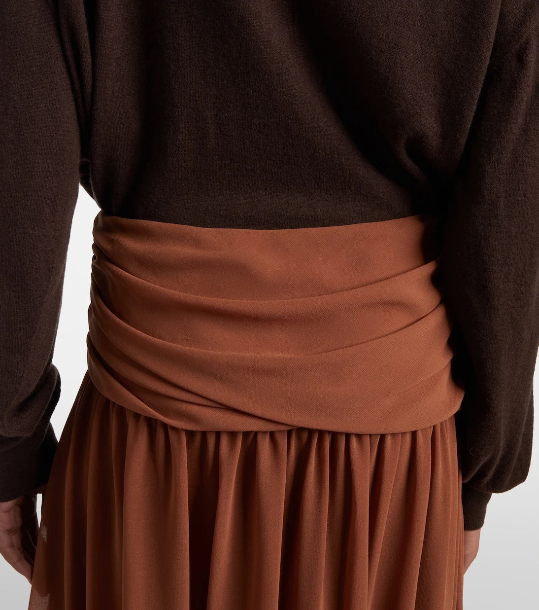 Jacques Wei - Draped asymmetric maxi skirt