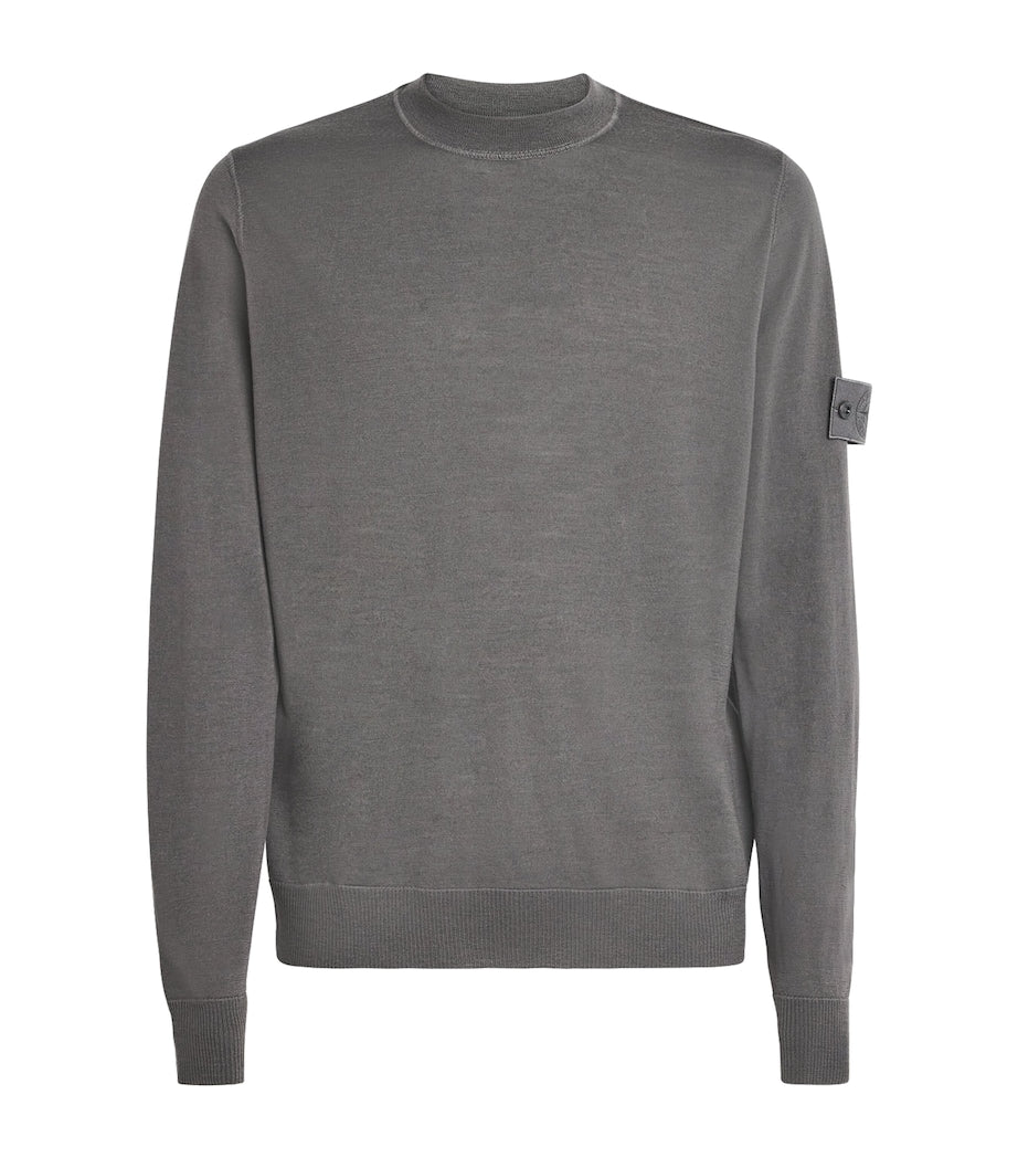 Stone Island Grey Wool Ghost Sweater
