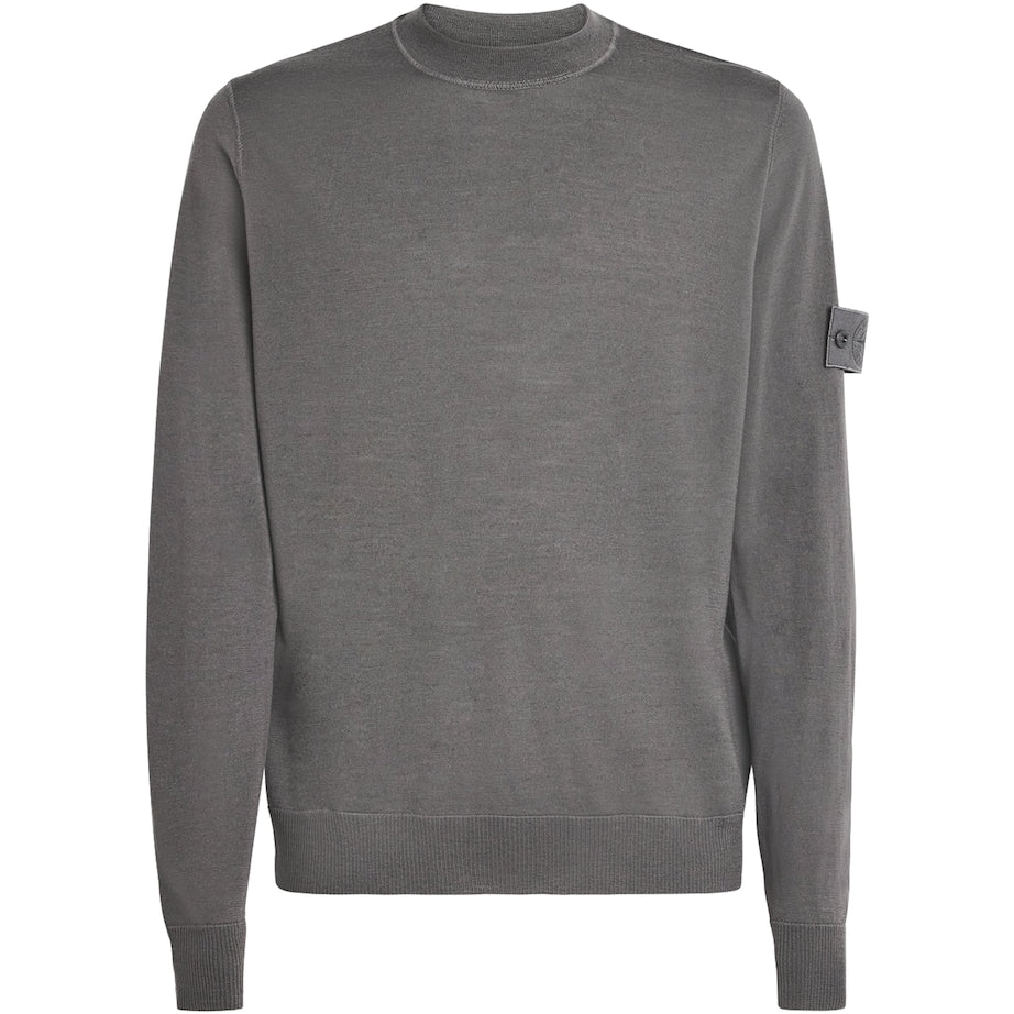 Stone Island Grey Wool Ghost Sweater