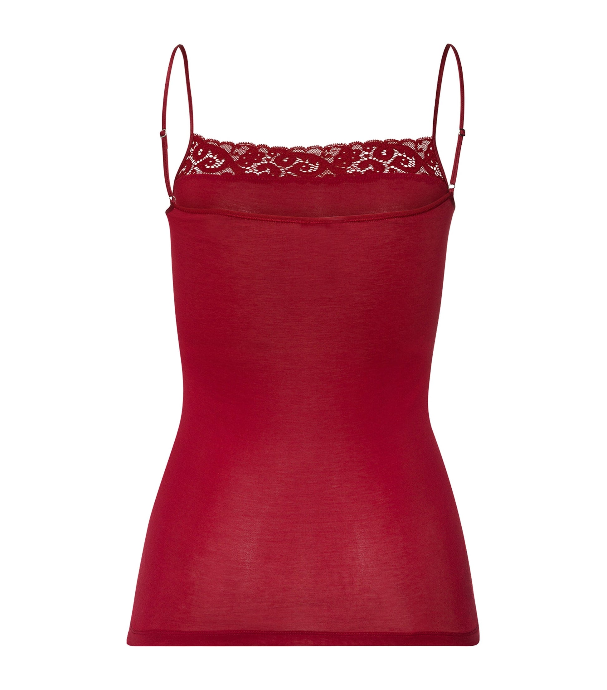 Hanro Mercerised Cotton Moments Camisole RED DAHLIA