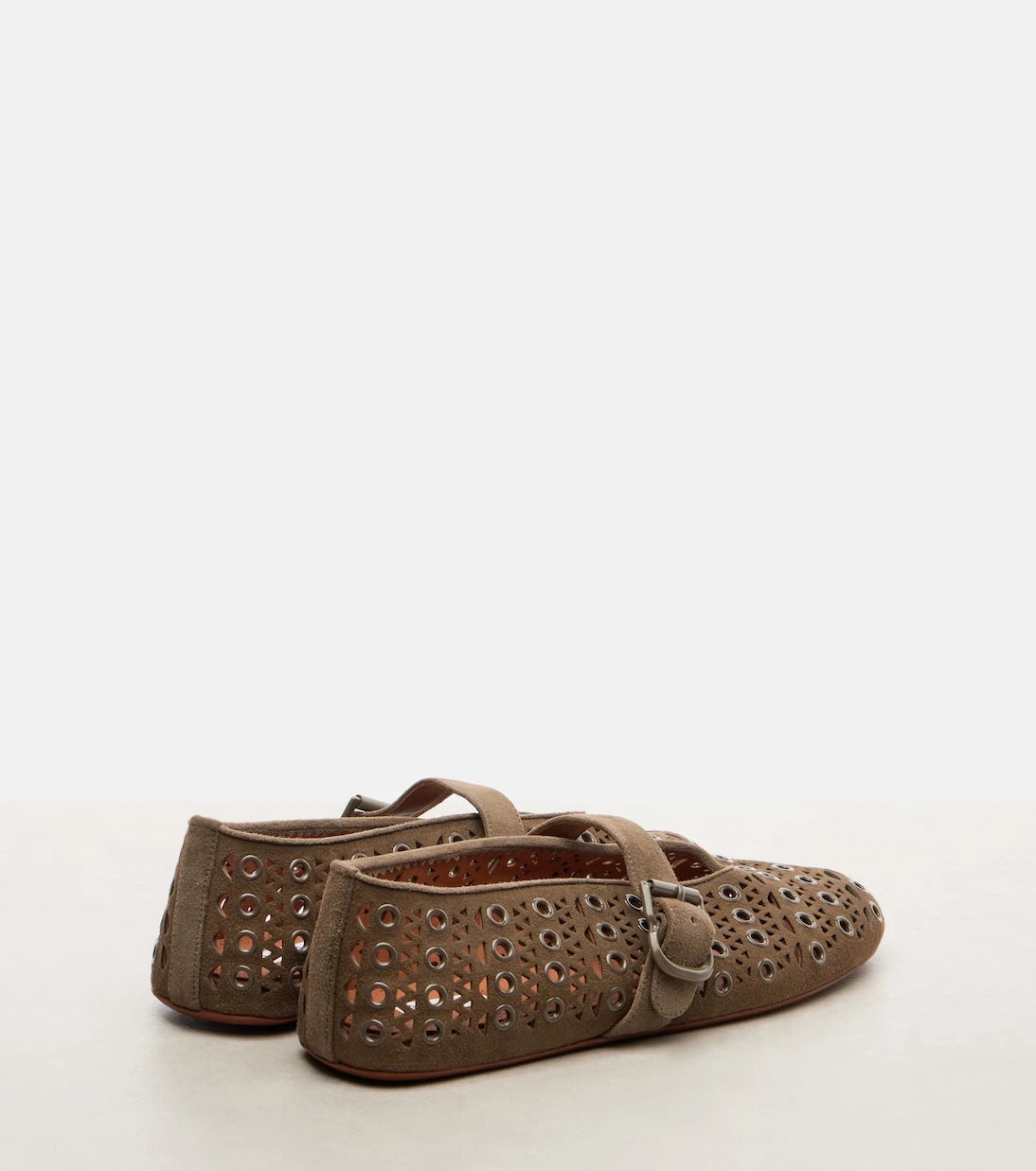 Alaïa - La Ballerine suede Mary Jane flats