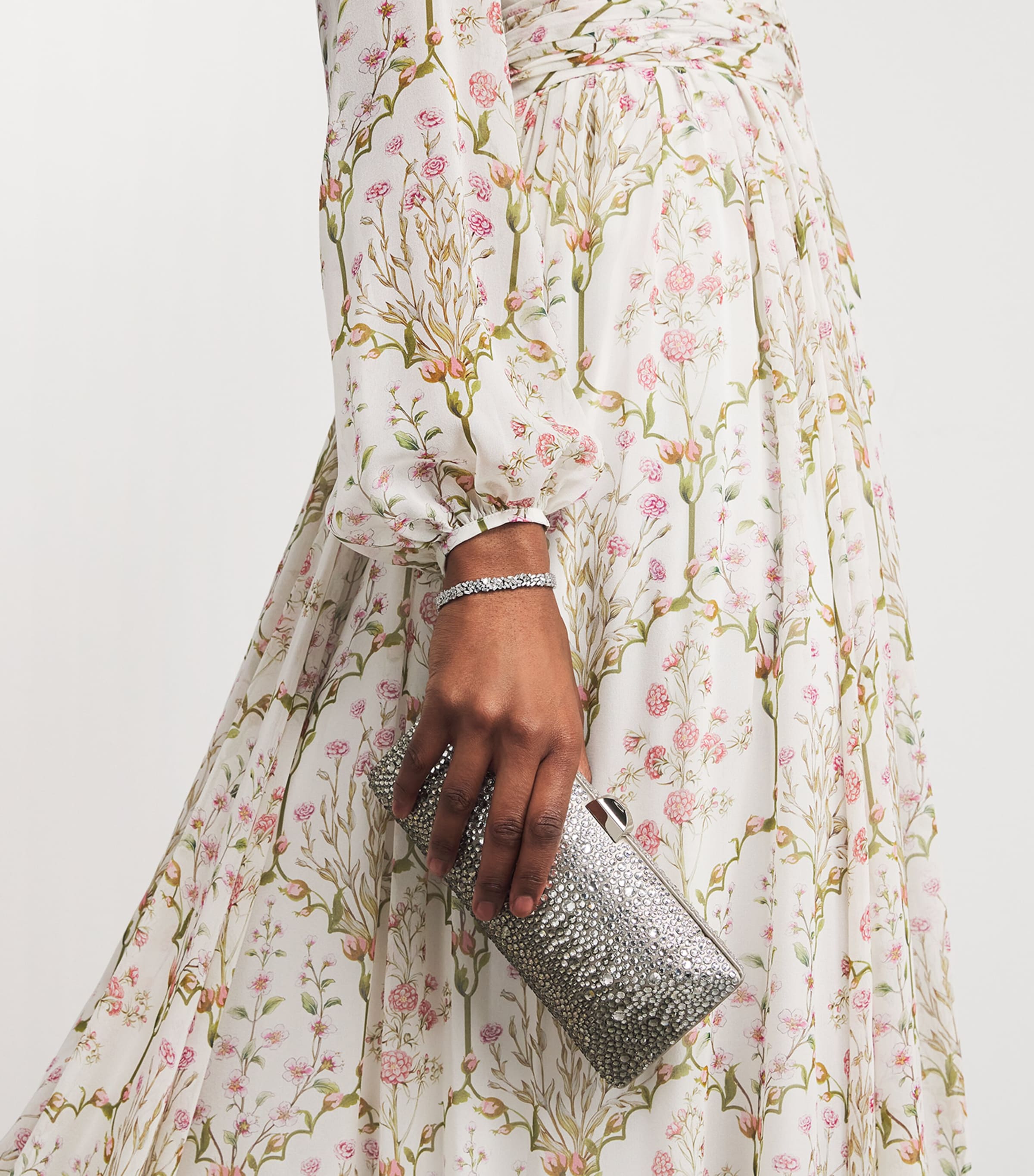 White Gold and Diamond Fireworks Three-Row Tennis Bracelet