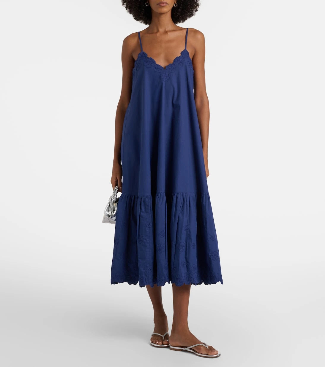 Juliet Dunn - Embroidered cotton midi dress