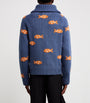 S.S. Daley Blue Wool Fish Archie Zip-Up Cardigan