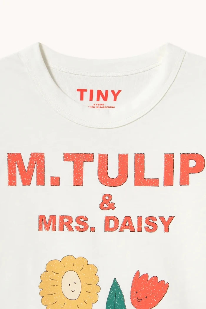 Çocuklar için pamuklu uzun kollu bluz TULIP & DAISY GRAPHIC SLEEVE TEE