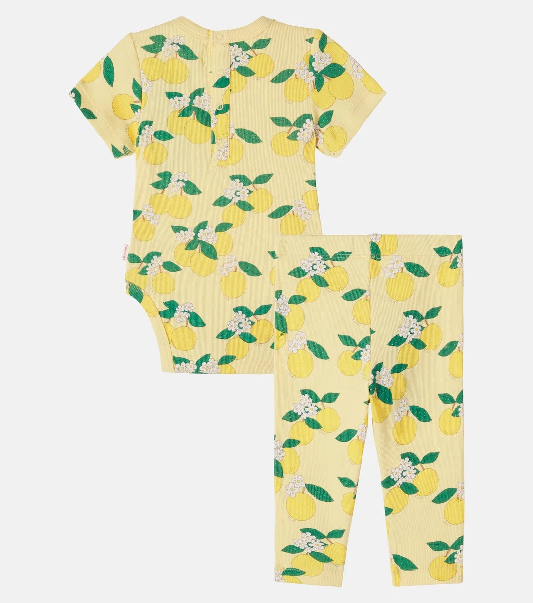Tinycottons - طقم ليغينغز وبودي سوت بوليستر-قطن بنقشة برتقال للأطفال