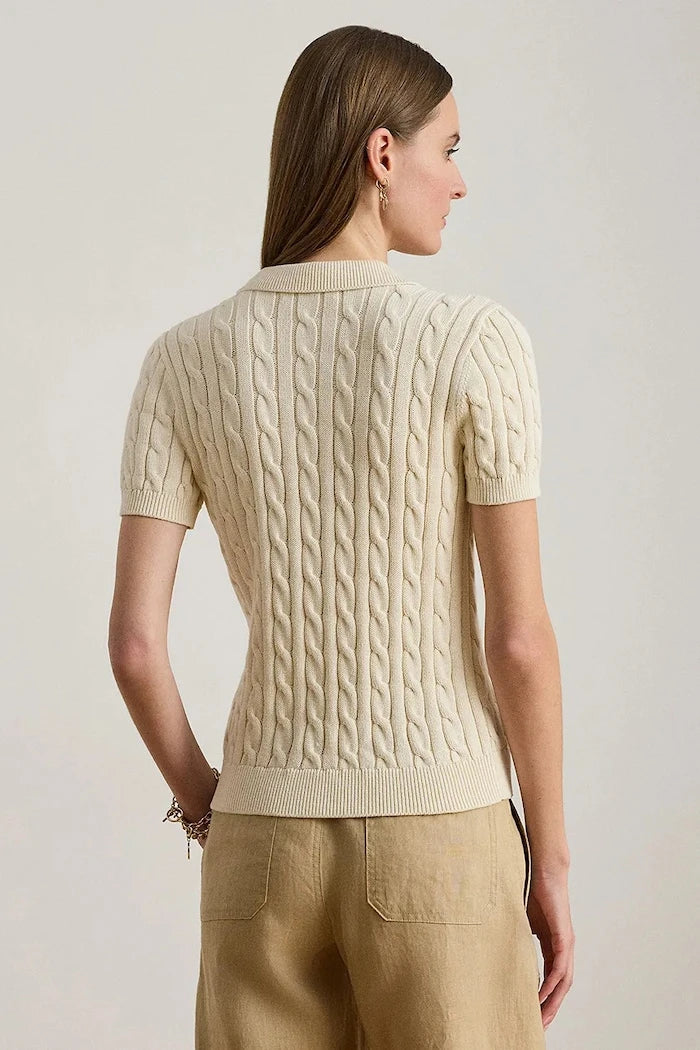 Lauren Ralph Lauren kadın kısa kollu pamuklu kazak