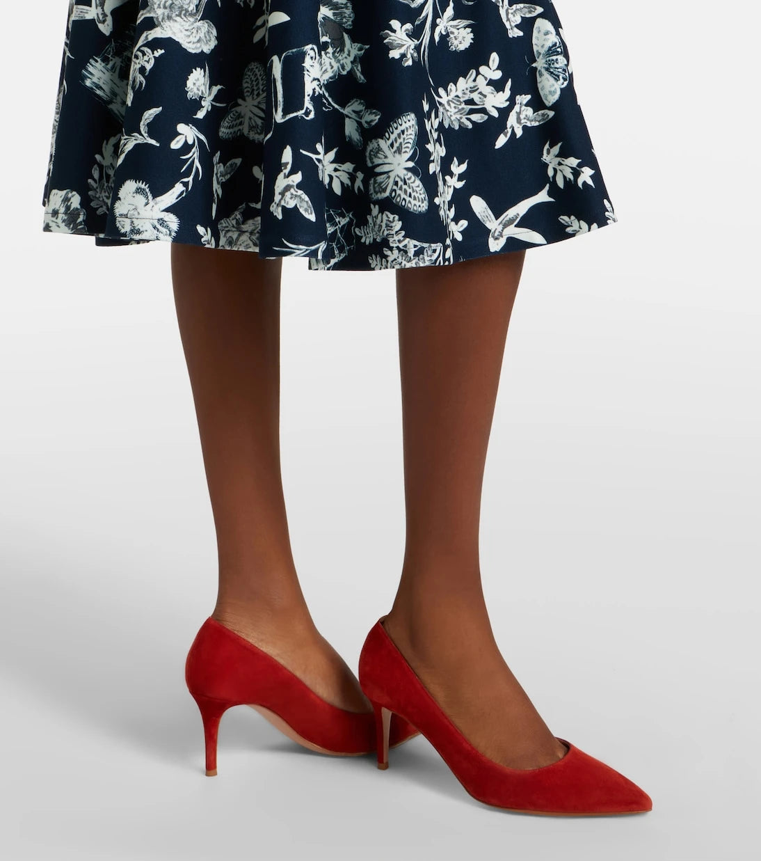 Erdem - Floral ruched midi dress
