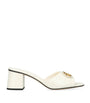 Valentino Garavani Beige Leather VLogo Mules 60