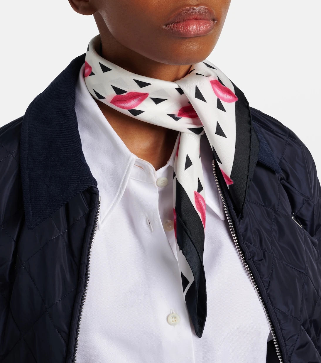 Prada - Printed silk twill scarf