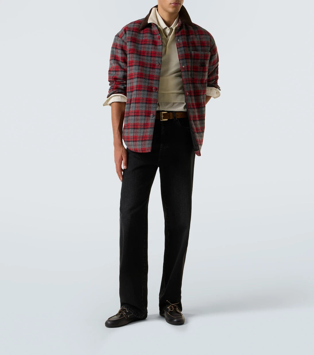 Miu Miu - Plaid virgin wool down overshirt