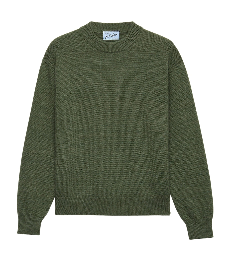 Green Re-Cashmere Crewneck Sweater