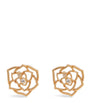 Rose Gold and Diamond Rose Earrings