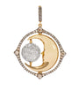Mixed Gold and Diamond Mythology Spinning Moon Charm