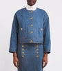 Adam Lippes Blue Cropped Nessy Denim Jacket