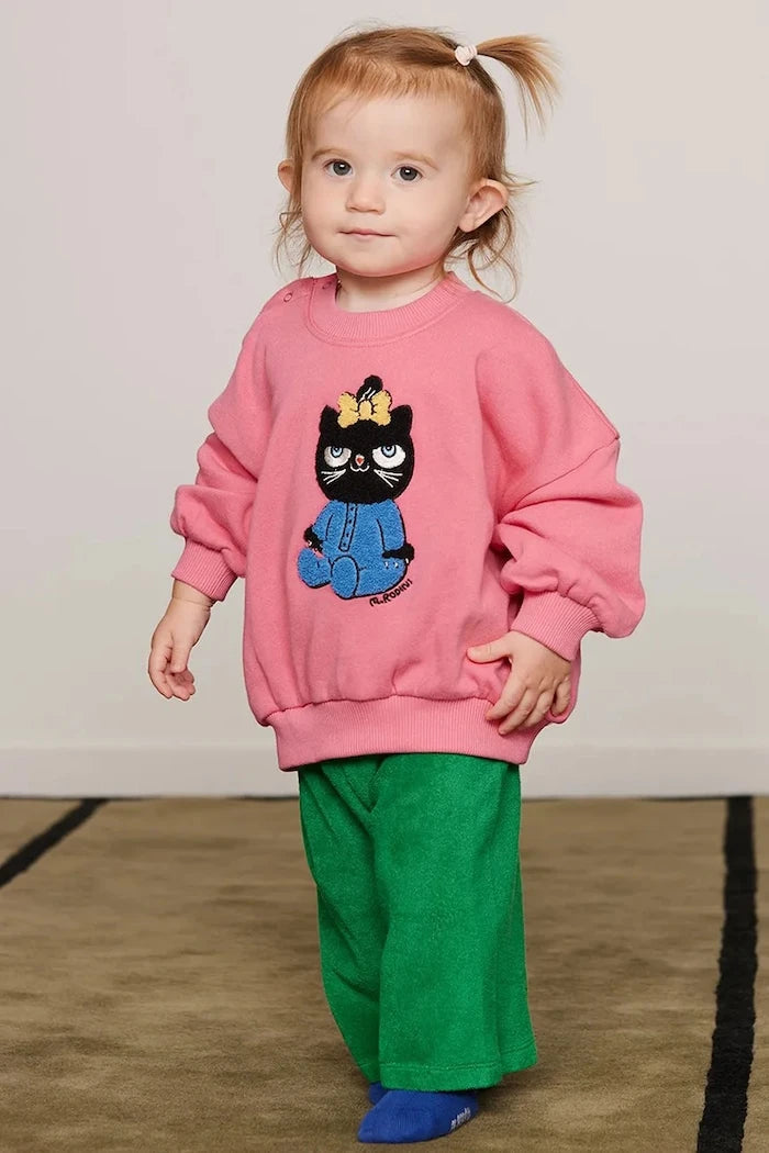 Mini Rodini суичър за деца от памук Cat