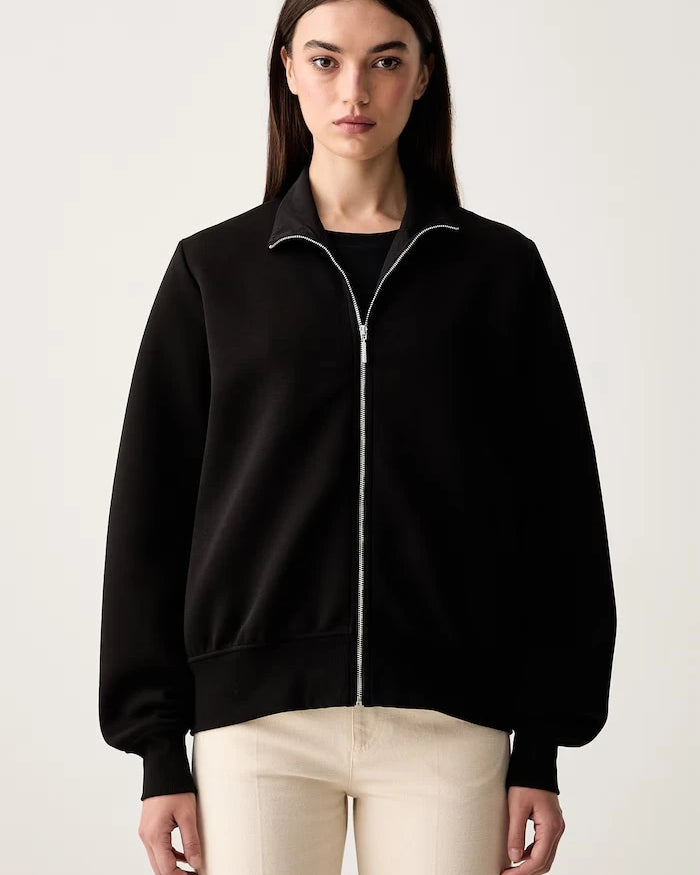 MM by Max Mara fermuarlı kadın pamuklu sweatshirt MMLVOLUME
