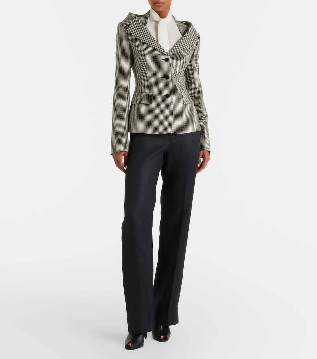 McQueen - Gingham layered blazer