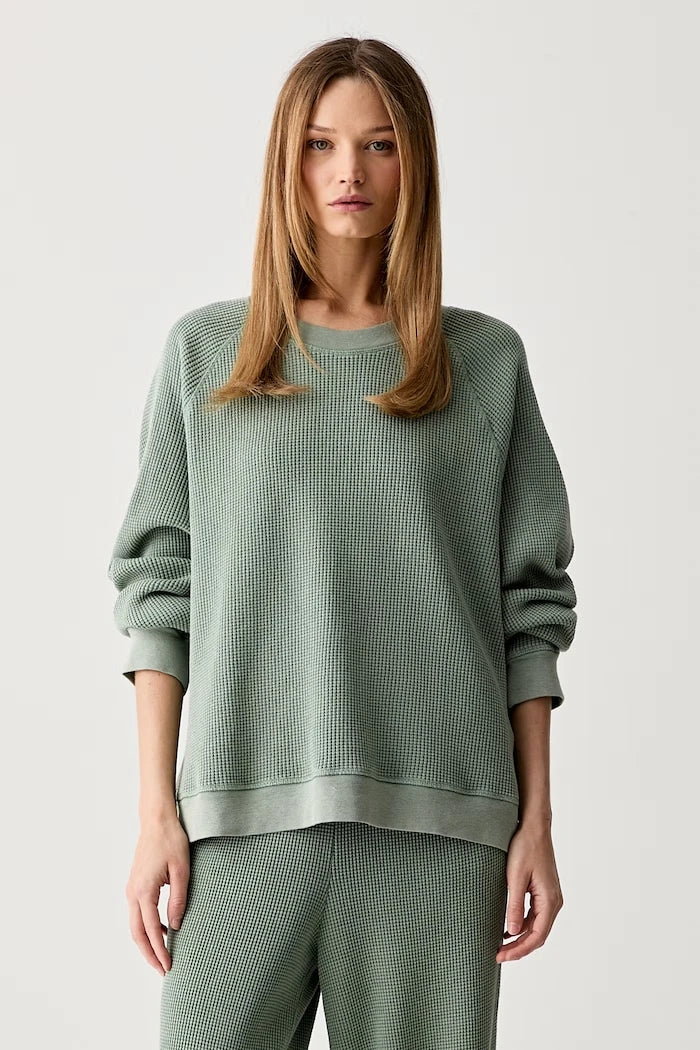 American Vintage kadın pamuklu oversize sweatshirt