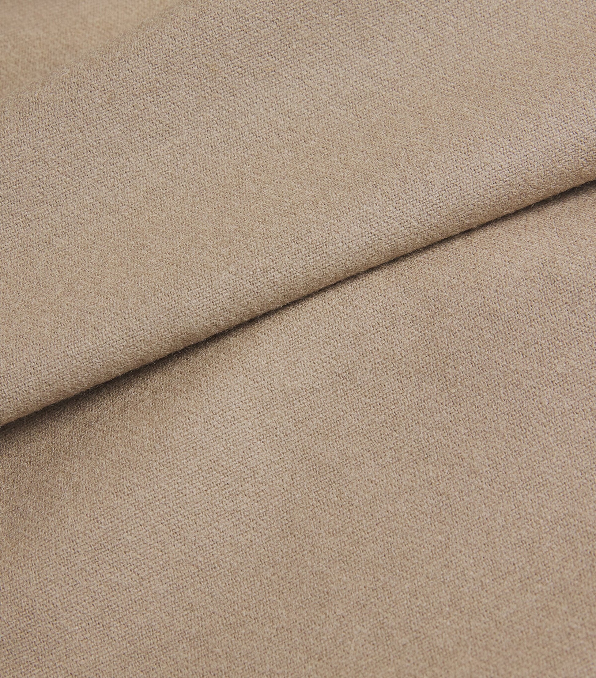 Beige Stretch-Wool Drawstring Trousers