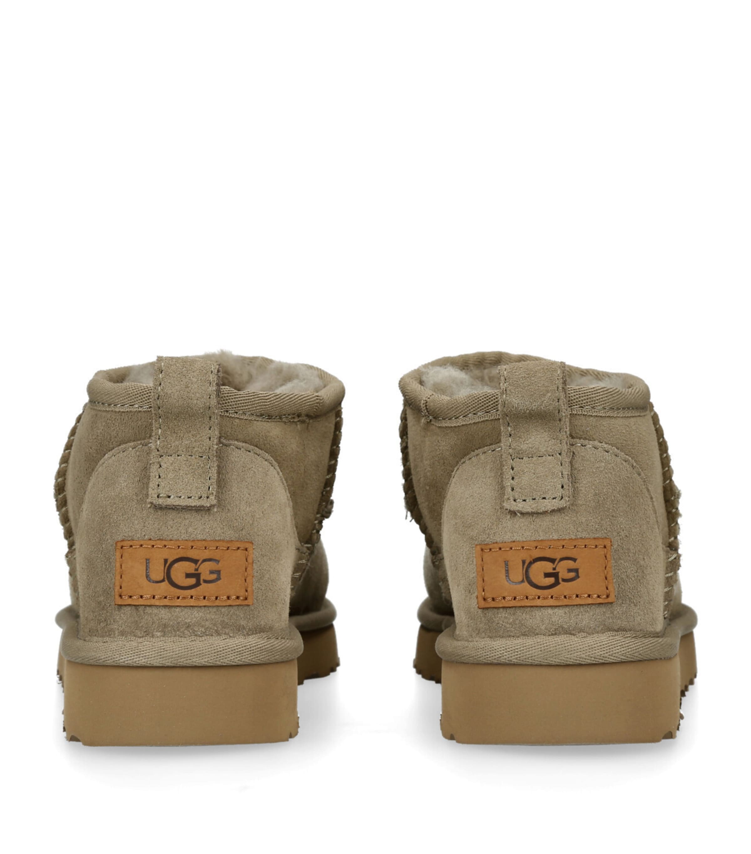 UGG Green Suede Classic Ultra Mini Boots