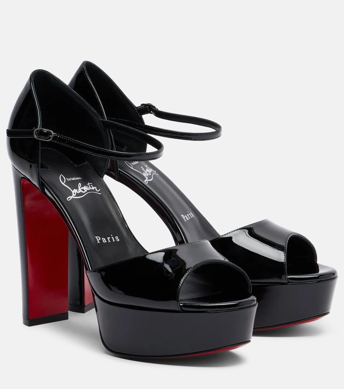 Christian Louboutin - Sandaloo patent leather platform sandals