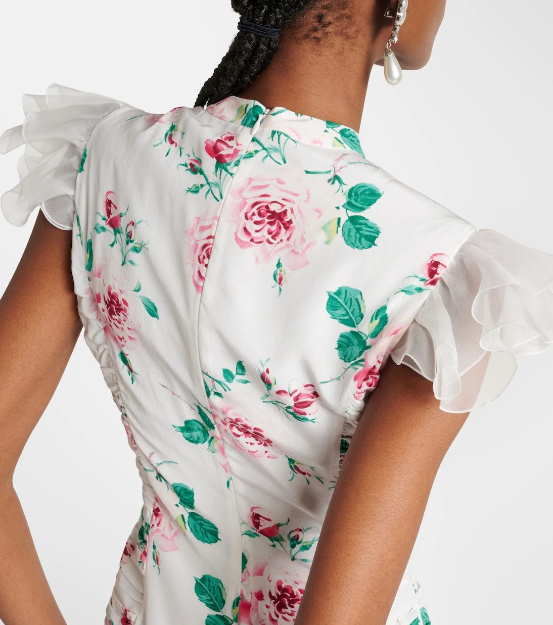 Alessandra Rich - Floral silk midi dress